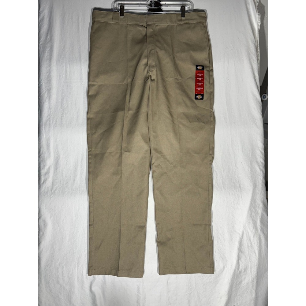 Dickies 874 Original Fit Work Pants Khaki Tan 40x32 NWT Mens Straight Leg